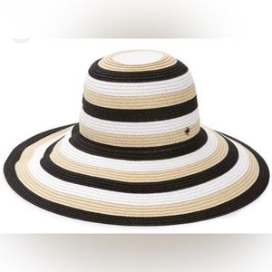 NWOT new KATE SPADE HEY SUNSHINE Stripped beach sun hat